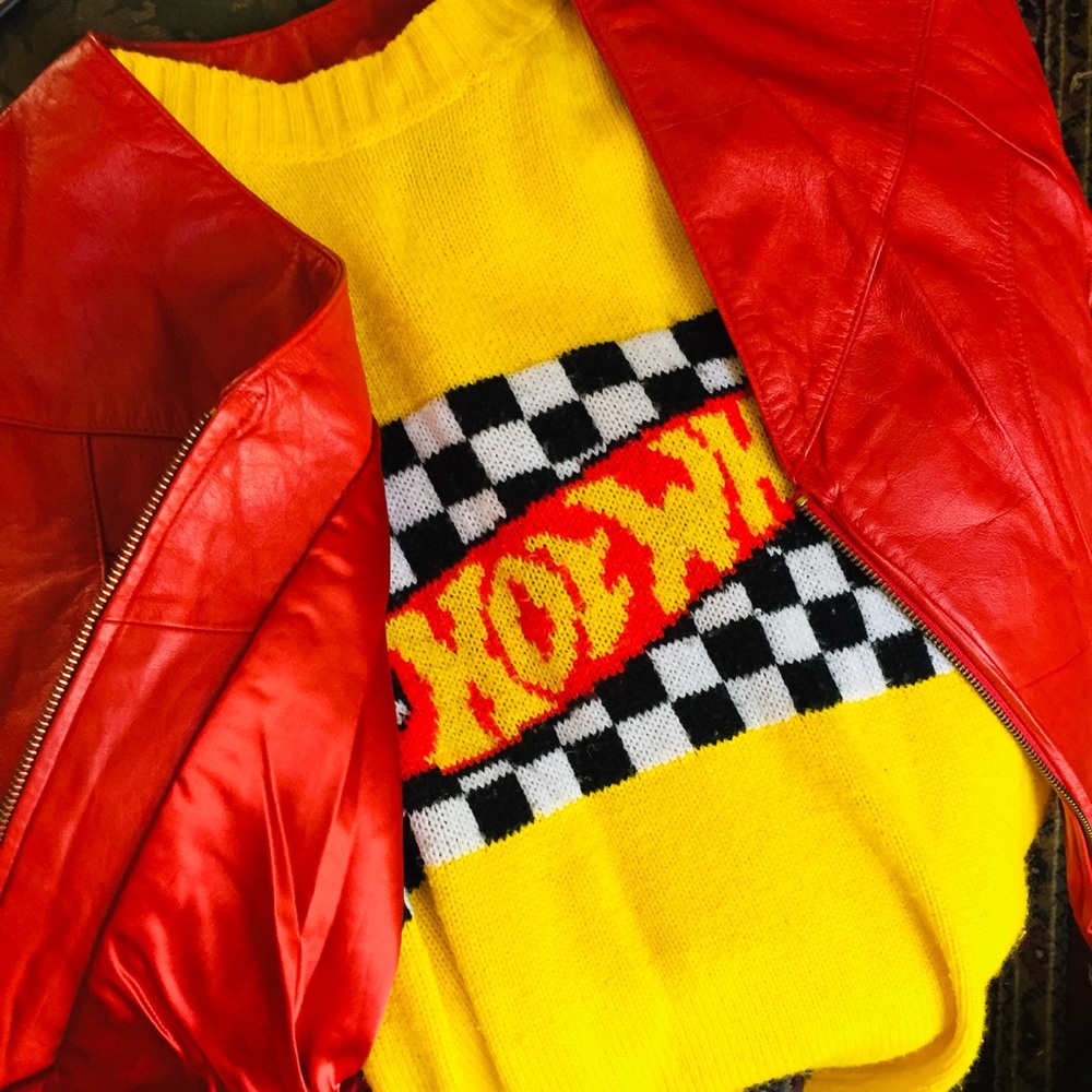 Wilson’s GENUINE Leather vivid fire jacket!